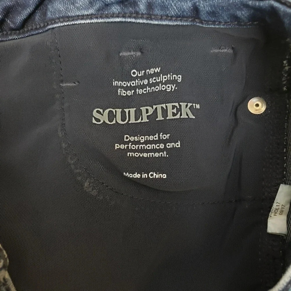 Athleta Skulptek Skinny Jeans Mid Rise Dark Wash Denim - Picture 6 of 7